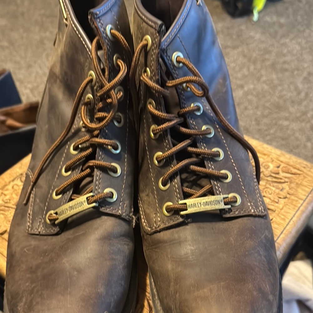 Harley-Davidson Men's Darrel Brown Leather Boots - Picture 6 of 8